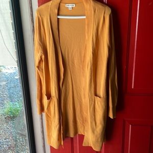 Mustard colored cardigan